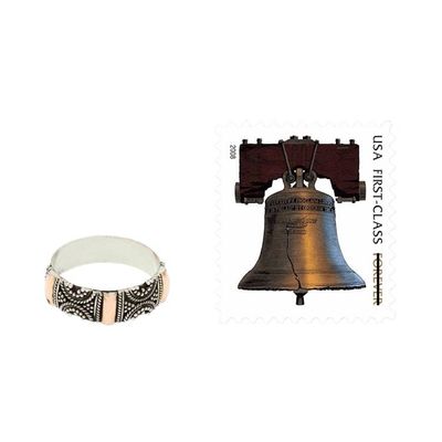 Alternate image for Gold Accent Silver Band Ring Sands of Time