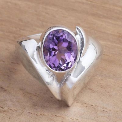Primary image for Sterling Silver and Amethyst Statement Ring Purple Passion