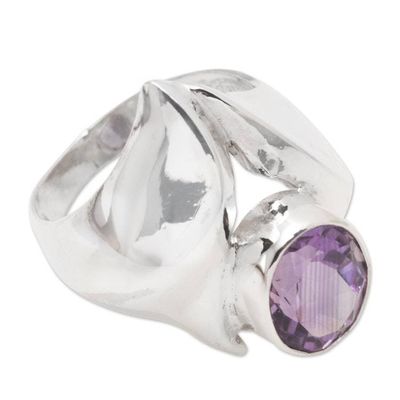 Alternate image for Sterling Silver and Amethyst Statement Ring Purple Passion