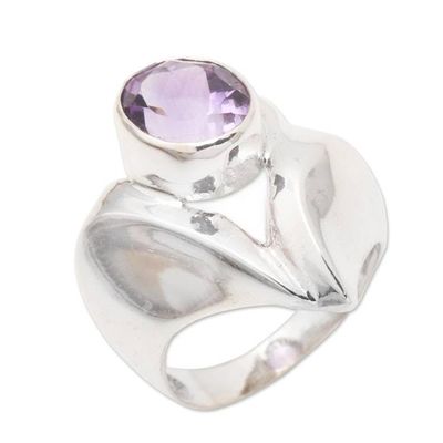Alternate image for Sterling Silver and Amethyst Statement Ring Purple Passion
