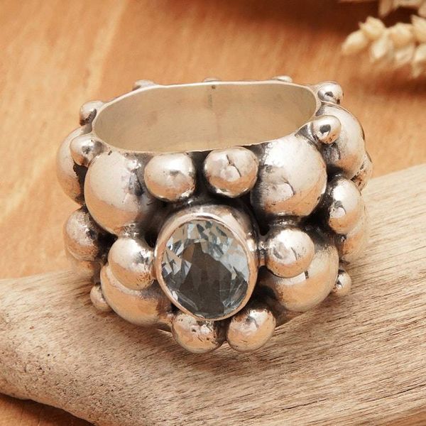 Alternate image for Womens Sterling Silver Topaz Cocktail Ring from Bali Boiling Sea