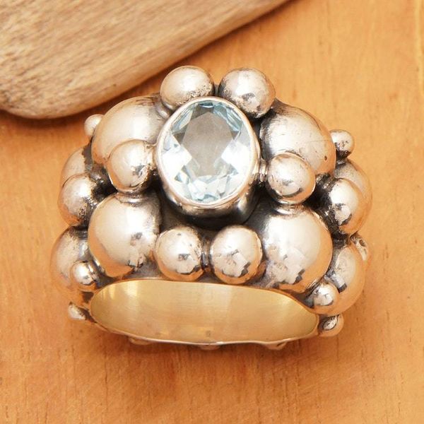 Alternate image for Womens Sterling Silver Topaz Cocktail Ring from Bali Boiling Sea