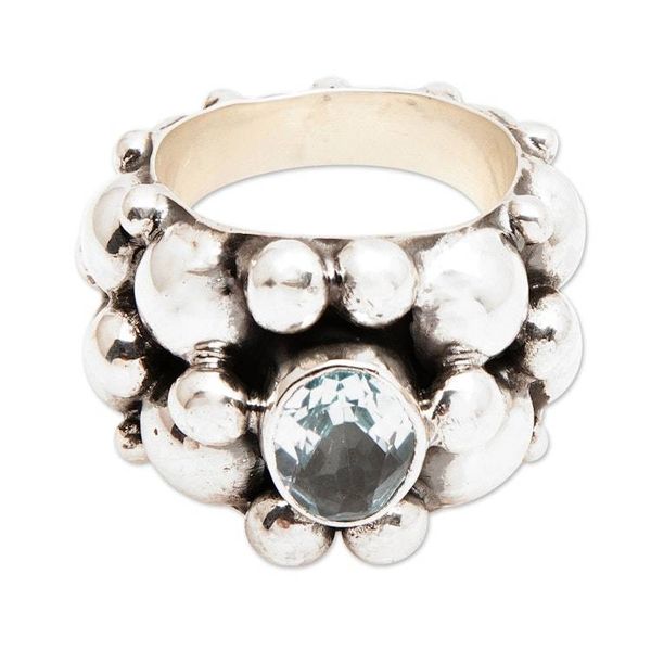 Alternate image for Womens Sterling Silver Topaz Cocktail Ring from Bali Boiling Sea