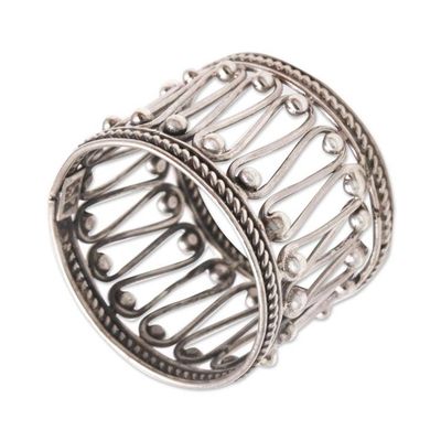Alternate image for Openwork Pattern Sterling Silver Band Ring from Bali Openwork Path