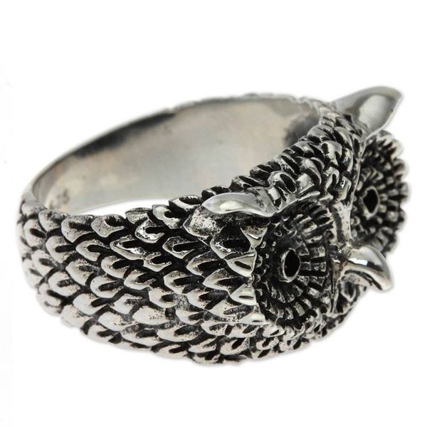 Alternate image for Silver Owl Ring Watchful Owl