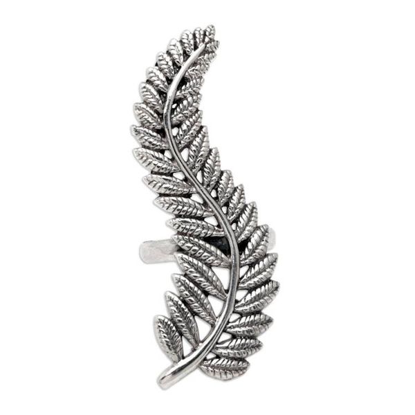 Alternate image for Sterling Silver Cocktail Ring with Palm Leaves Victory Leaves