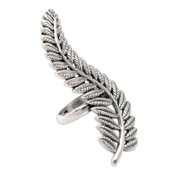 Alternate image for Sterling Silver Cocktail Ring with Palm Leaves Victory Leaves