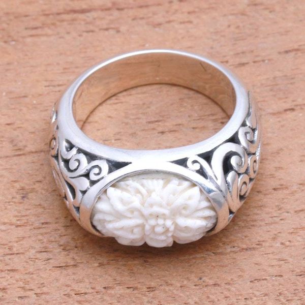 Alternate image for Floral Sterling Silver Cocktail Ring from Java Vine Flower