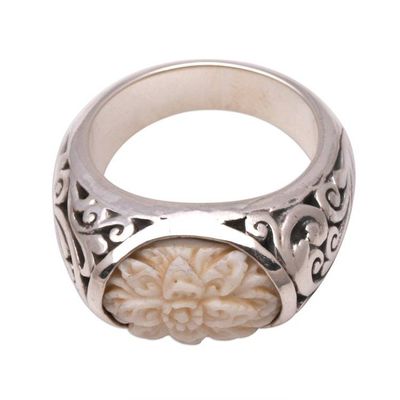 Alternate image for Floral Sterling Silver Cocktail Ring from Java Vine Flower
