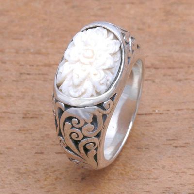 Alternate image for Floral Sterling Silver Cocktail Ring from Java Vine Flower