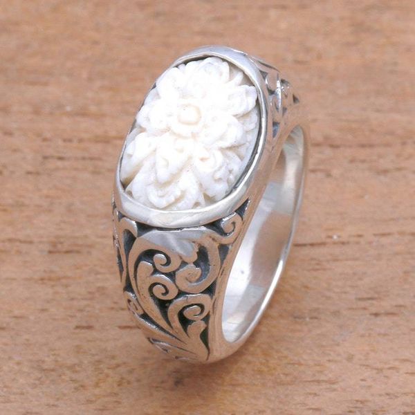 Alternate image for Floral Sterling Silver Cocktail Ring from Java Vine Flower
