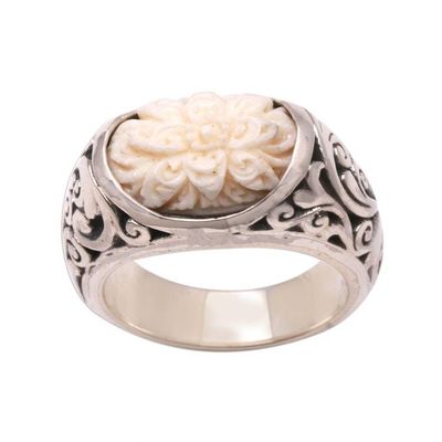 Alternate image for Floral Sterling Silver Cocktail Ring from Java Vine Flower
