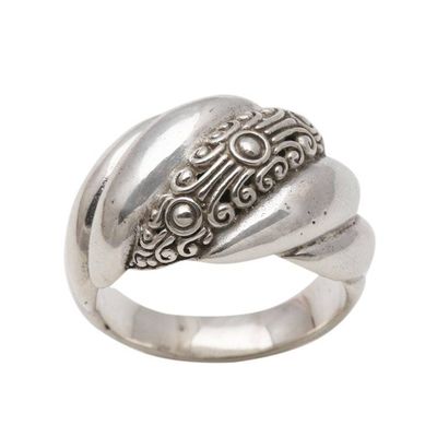 Alternate image for Modern Sterling Silver Band Ring from Bali Boundless Inspiration