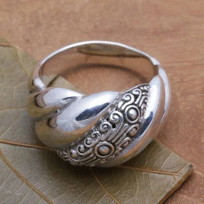 Alternate image for Modern Sterling Silver Band Ring from Bali Boundless Inspiration