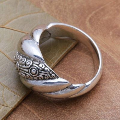 Alternate image for Modern Sterling Silver Band Ring from Bali Boundless Inspiration