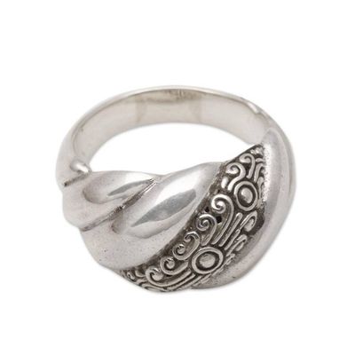 Alternate image for Modern Sterling Silver Band Ring from Bali Boundless Inspiration