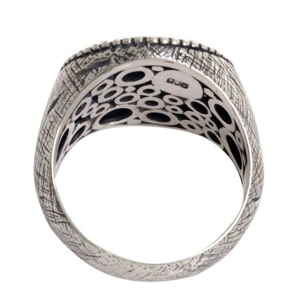 Alternate image for Crossed Swords Sterling Silver Signet Ring for Men Indra Sword