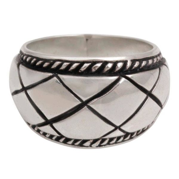 Alternate image for Artisan Crafted Sterling Silver Womens Band Ring from Bali Queen Weave