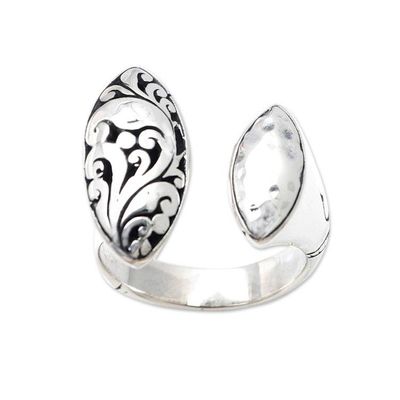 Alternate image for Hand Made Sterling Silver Wrap Ring Lucky Seeds