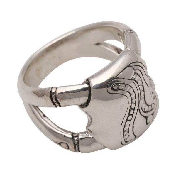 Alternate image for Unisex Sterling Silver Ring with Bamboo Motif Bamboo Glade