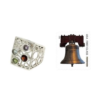 Alternate image for Multi-gemstone Sterling Silver Cocktail Ring from Bali Color Bubbles