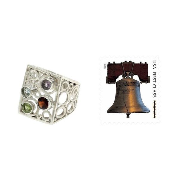 Alternate image for Multi-gemstone Sterling Silver Cocktail Ring from Bali Color Bubbles