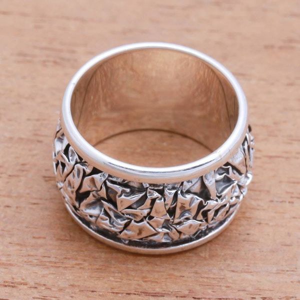 Alternate image for Contoured Sterling Silver Band Ring from Bali Stylish Contours