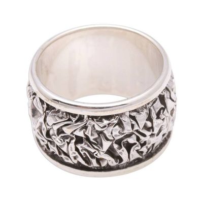 Alternate image for Contoured Sterling Silver Band Ring from Bali Stylish Contours