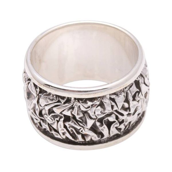 Alternate image for Contoured Sterling Silver Band Ring from Bali Stylish Contours