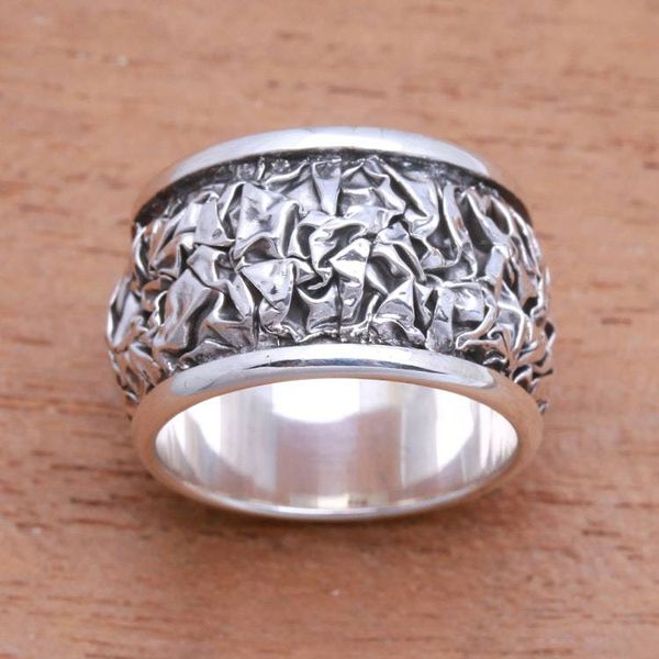 Alternate image for Contoured Sterling Silver Band Ring from Bali Stylish Contours
