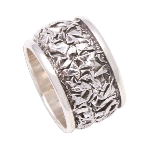 Alternate image for Contoured Sterling Silver Band Ring from Bali Stylish Contours