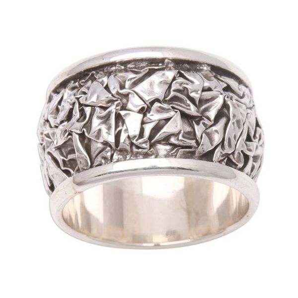 Alternate image for Contoured Sterling Silver Band Ring from Bali Stylish Contours