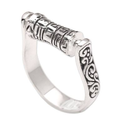 Alternate image for Handcrafted Sterling Silver Ring Mantra