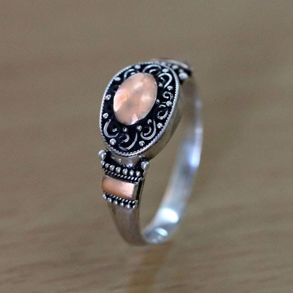Alternate image for Balinese Silver Ring with 18 Karat Gold Plated Accents Heart of Fire