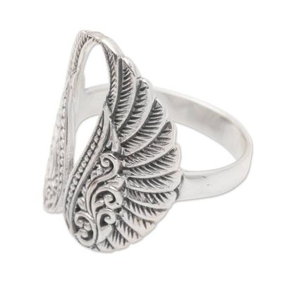 Alternate image for Sterling Silver Pair of Wings Cocktail Ring Fanciful Flight
