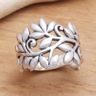 Alternate image for Rice Stalk Sterling Silver Band Ring Rice Stalks