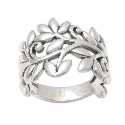 Alternate image for Rice Stalk Sterling Silver Band Ring Rice Stalks