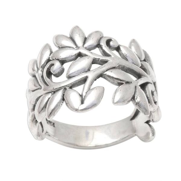 Alternate image for Rice Stalk Sterling Silver Band Ring Rice Stalks