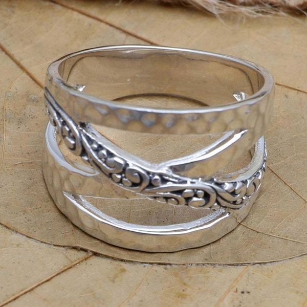 Alternate image for Hand Made Sterling Silver Band Ring Infinity Sign
