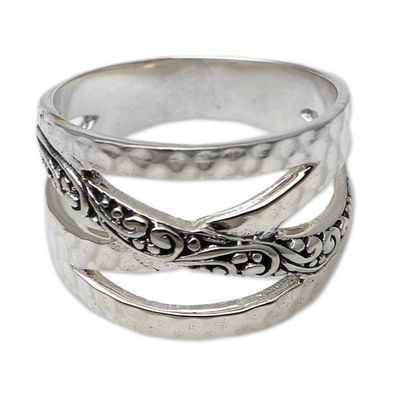 Alternate image for Hand Made Sterling Silver Band Ring Infinity Sign