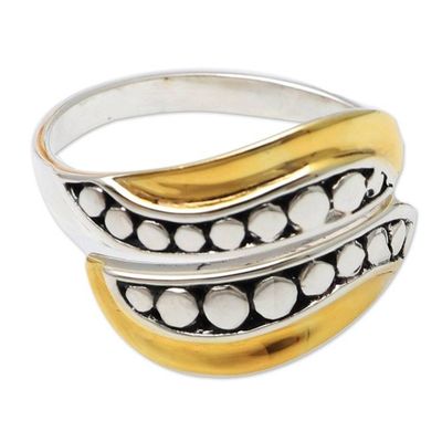 Alternate image for Handmade Gold-Accented Wrap Ring Complementary Love