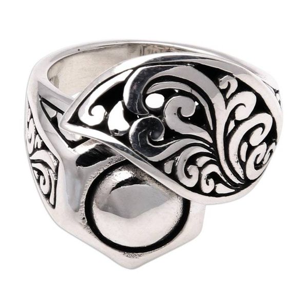Alternate image for Artisan Crafted Sterling Silver Cocktail Ring from Bali Canopy Cover