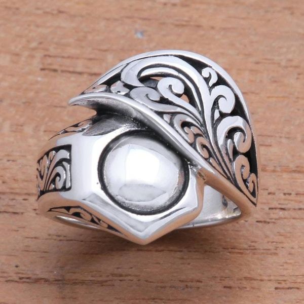 Alternate image for Artisan Crafted Sterling Silver Cocktail Ring from Bali Canopy Cover