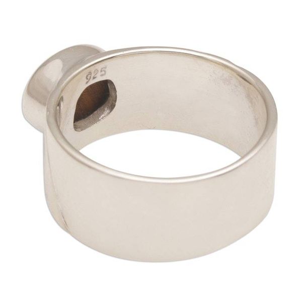 Alternate image for Handmade 925 Sterling Silver Single Stone Opal Ring Bali Open Sky