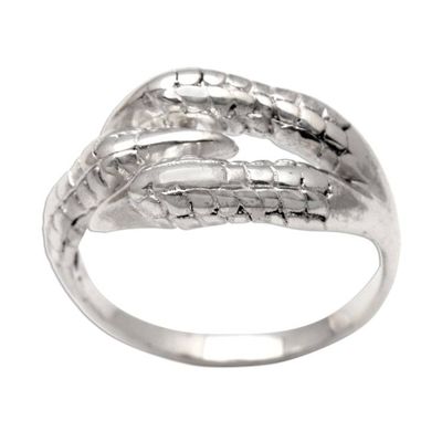 Alternate image for Sterling Silver Band Ring Crafted in Bali Dragons Grasp