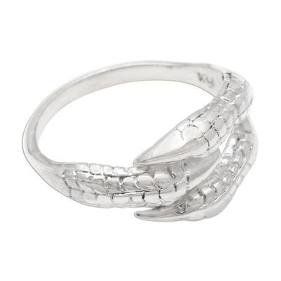 Alternate image for Sterling Silver Band Ring Crafted in Bali Dragons Grasp