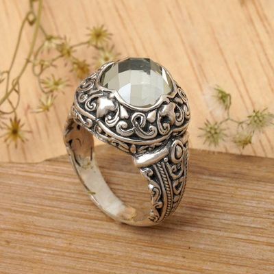 Alternate image for Sterling Silver and Prasiolite Cocktail Ring Natures Divinity