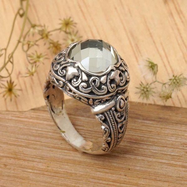 Alternate image for Sterling Silver and Prasiolite Cocktail Ring Natures Divinity