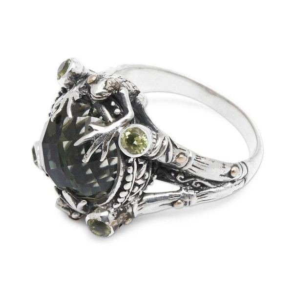 Alternate image for Sterling Silver and Prasiolite Cocktail Ring from Indonesia Tropical Frog