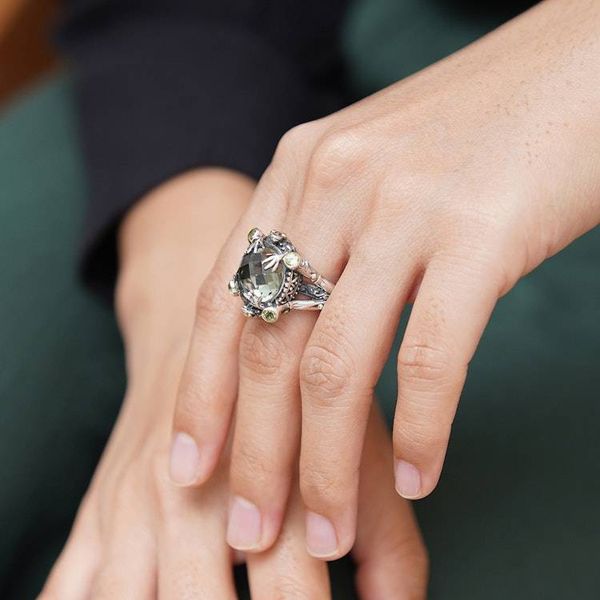 Alternate image for Sterling Silver and Prasiolite Cocktail Ring from Indonesia Tropical Frog